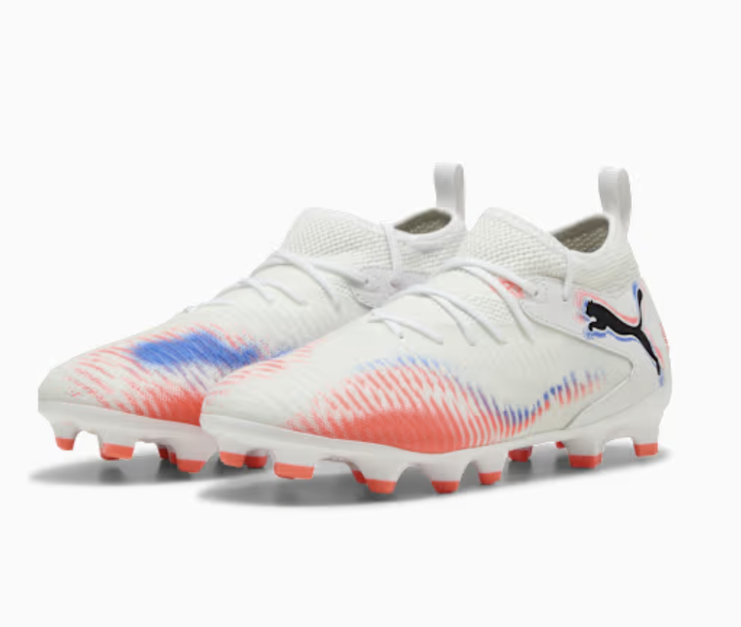 Puma Future 8 Match FG/AG Junior Fussballschuhe, weiss/schwarz