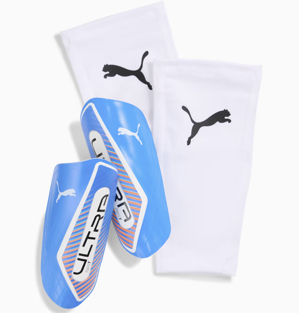 Puma Ultra Twist Sleeve Schienbeinschoner, blau/rot