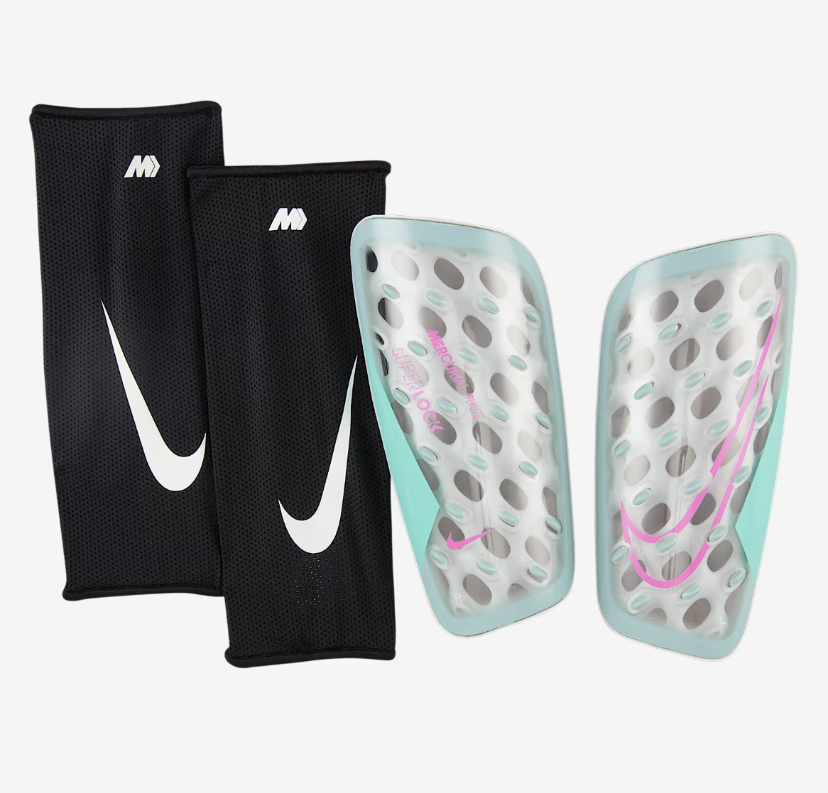 Nike Mercurial FlyLite SuperLock Schienbeinschoner, oceancube/aurora