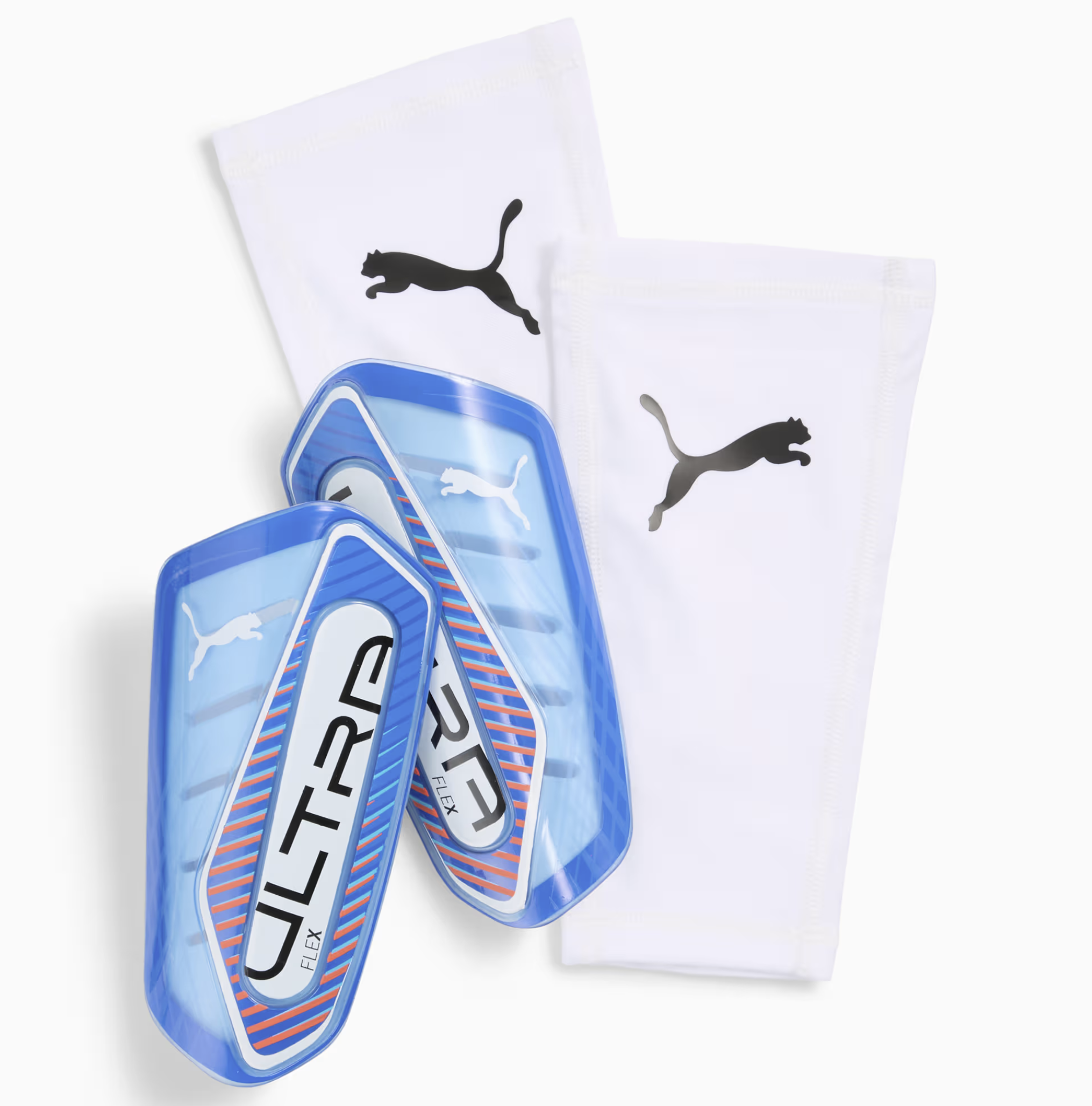 Puma Ultra Flex Sleeve Schienbeinschoner, blau/rot