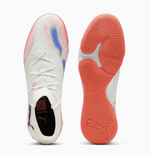 Puma Future 8 Match Futsal Fussballhallenschuh, weiss/schwarz/rot