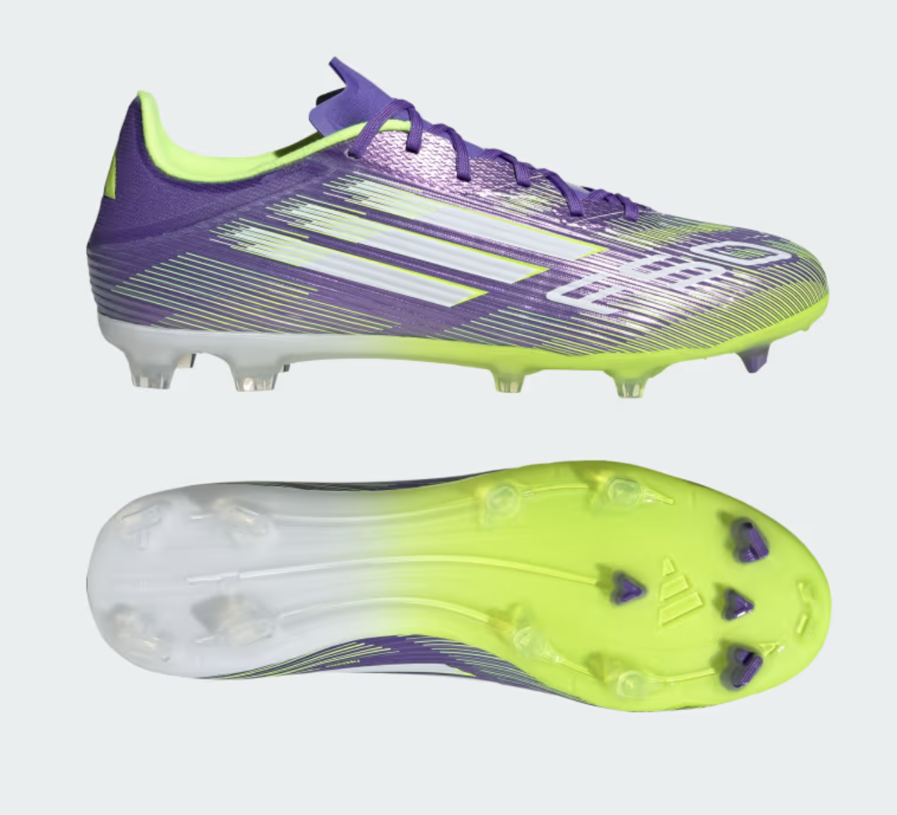 Adidas F50 League FG/MG Fussballschuh, lila/lemon