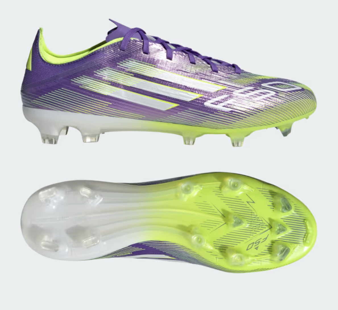 Adidas F50 Pro FG Fussballschuh, lila/lemon