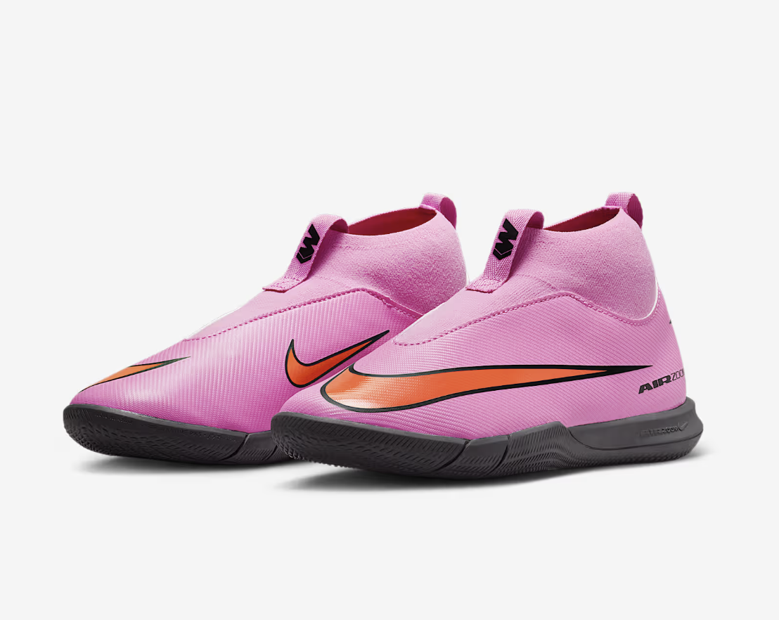 Nike Mercurial Superfly 10 Academy IC Junior Fussballhallenschuh, pink/orange
