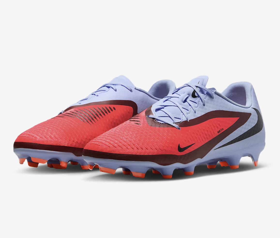 Nike Phantom 6 Low Academy FG/MG Fussballschuh, blau/rot
