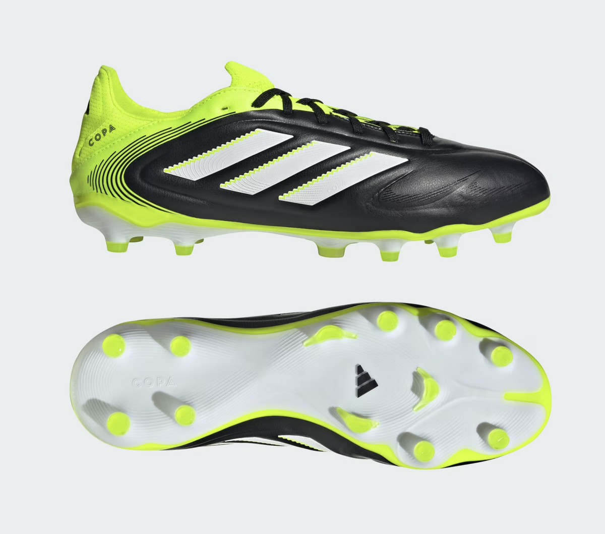Adidas Copa Pure 3 Pro FG Fussballschuhe, schwarz/weiss/lemon