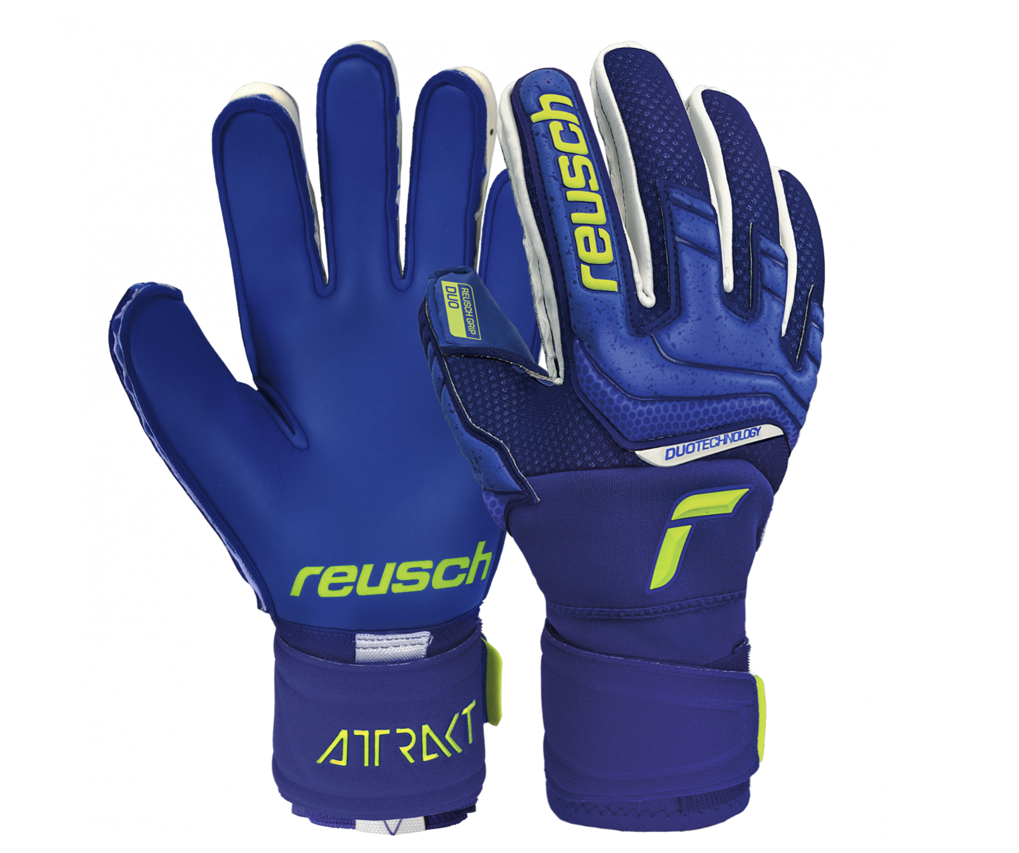 Reusch Attrakt Duo Torwarthandschuh, blau/gelb