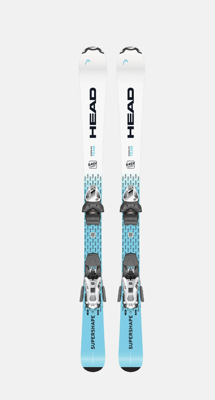 Head Supershape Team Easy JRS Junior Ski inkl. Bindung JRS 4.5 GW CA (107cm/117cm), weiss/blau