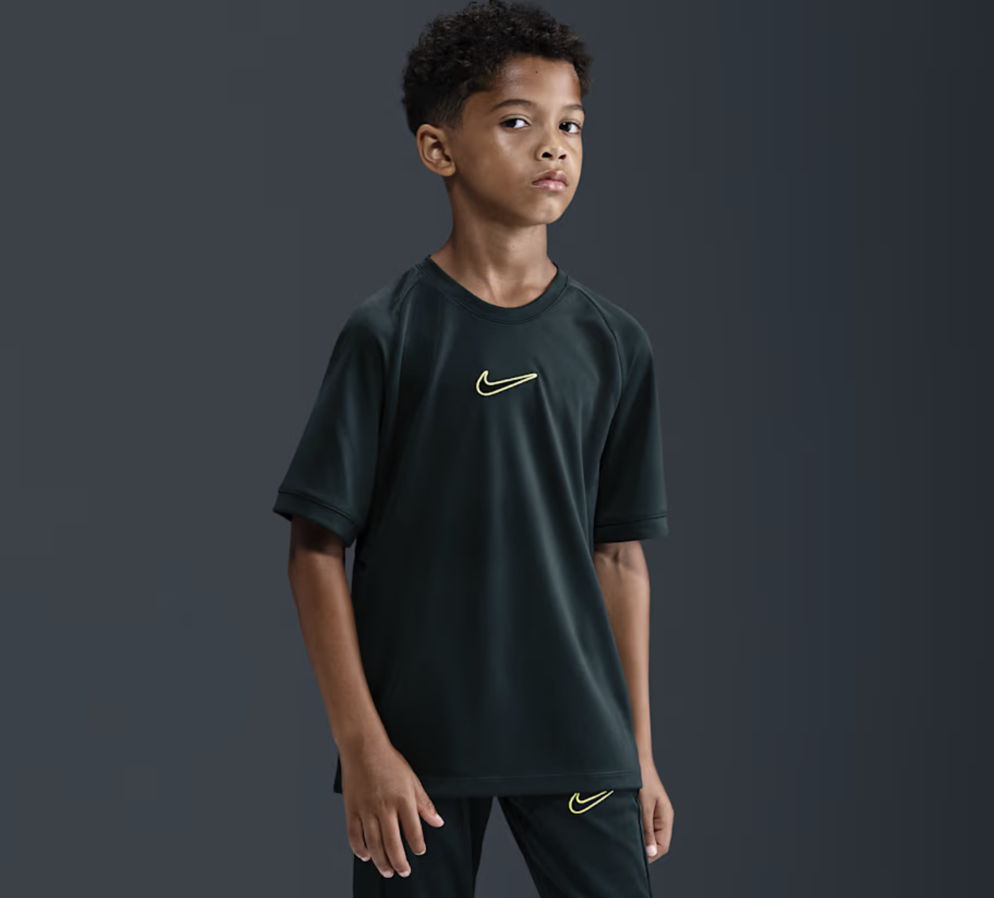 Nike Academy Dri-FIT kurzarm Fussballoberteil Junior, seaweed/schwarz