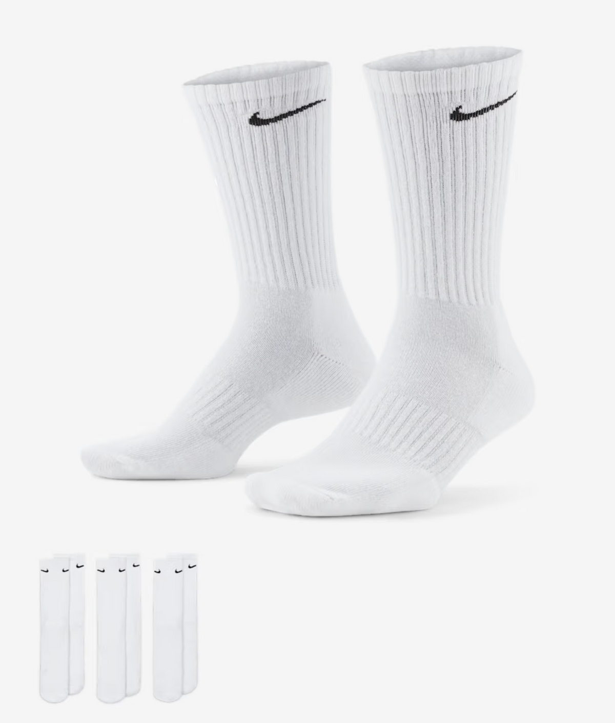 Nike Everyday Cushioned Crew Socken (3 Paar), weiss