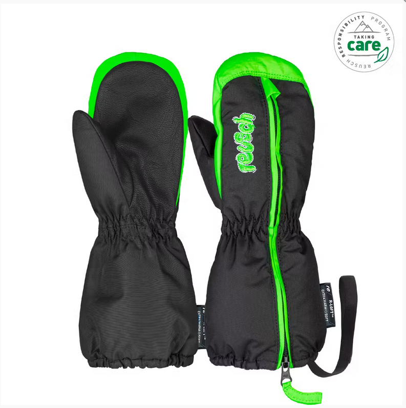 Reusch Tom Mitten Junior Handschuh, schwarz/grün