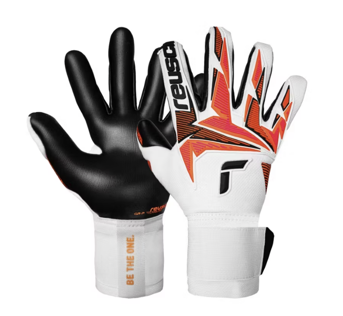 Reusch Attrakt Freegel Gold X Torwarthandschuh, weiss/orange/schwarz