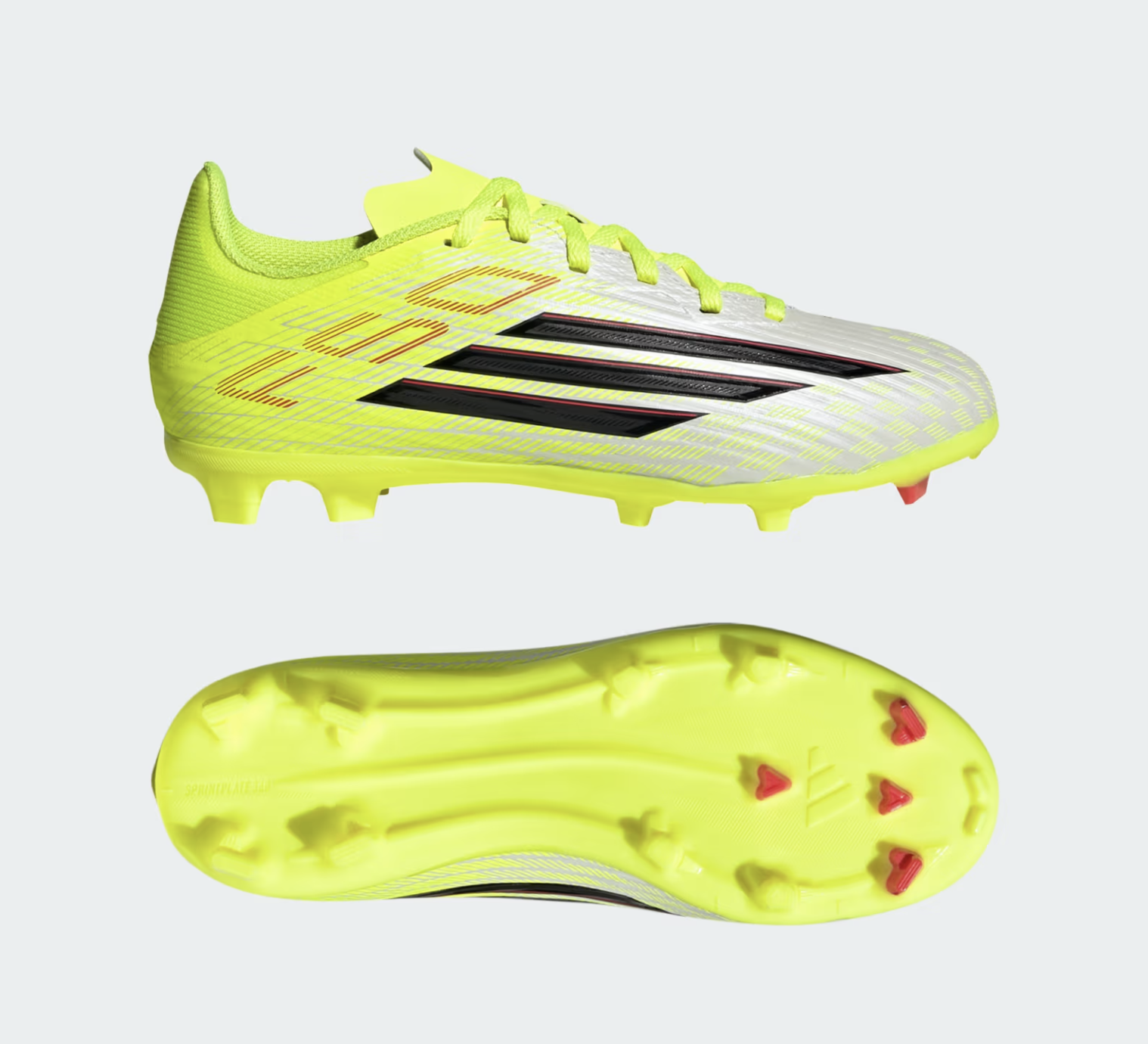 Adidas F50 League FG/MG Junior Fussballschuh, tesoye/cblack/lucred