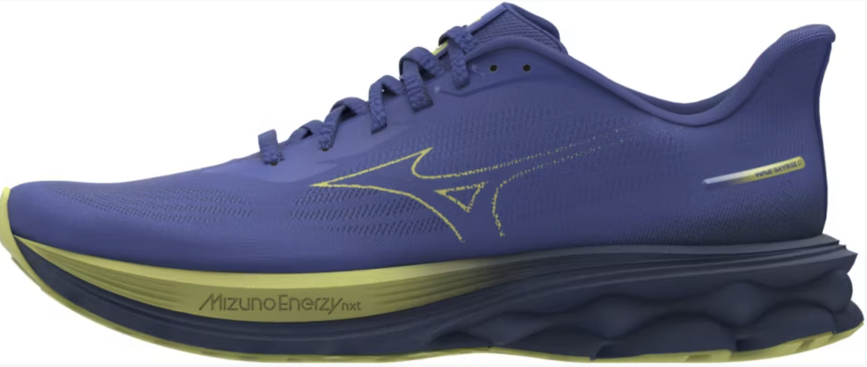 Mizuno Wave Skyrise 7 Herren Neutral Road Runningschuhe, blau/gelb