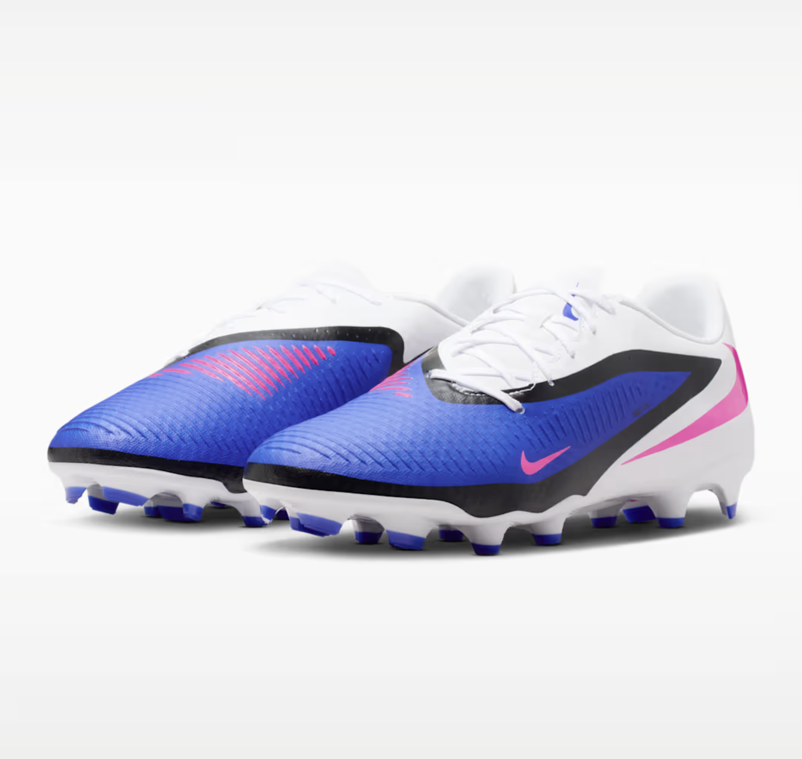 Nike Phantom 6 Low Academy FG/MG Fussballschuh, blau/weiss/pink