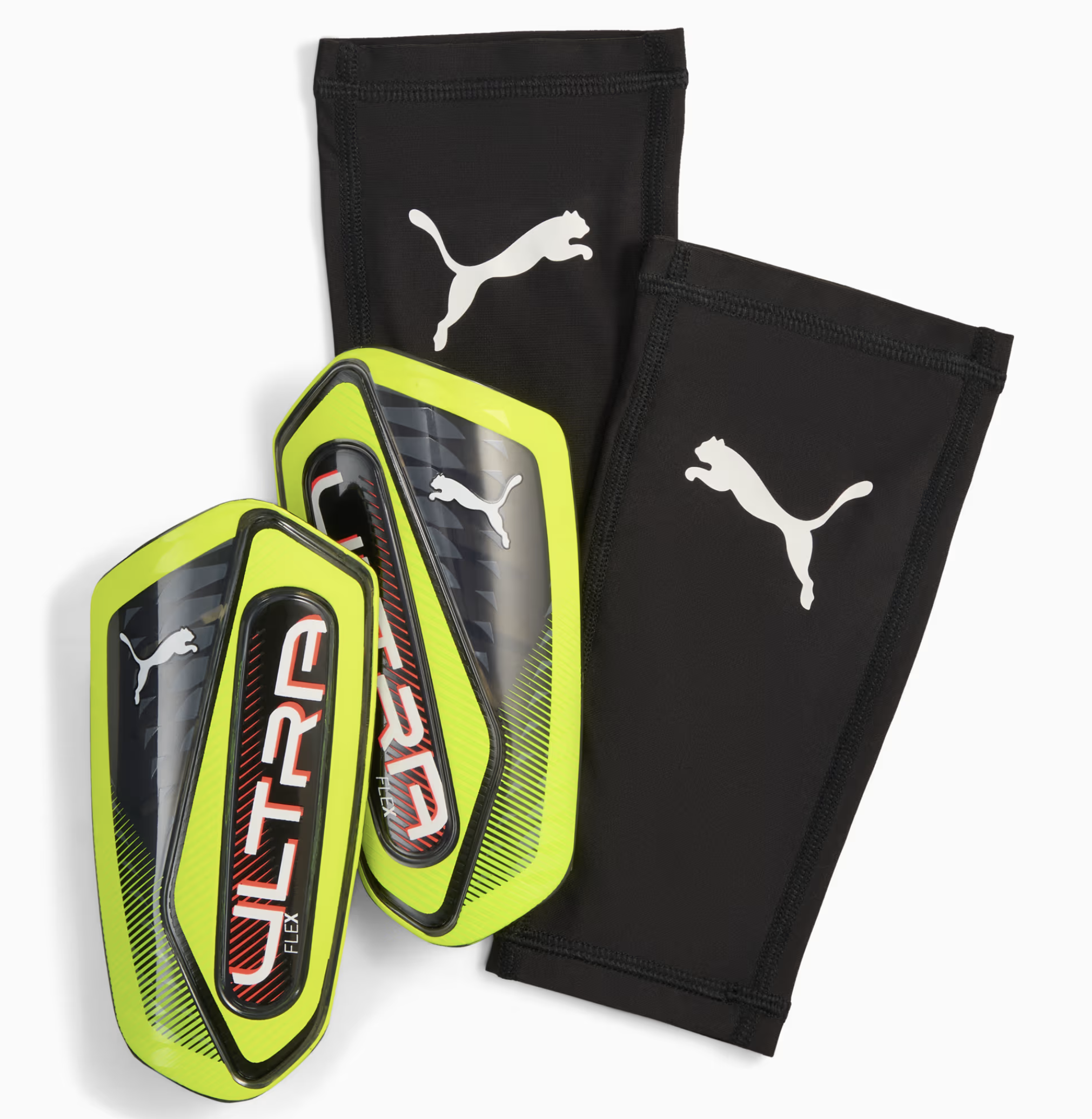 Puma Ultra Flex Sleeve Schienbeinschoner, gelb/schwarz