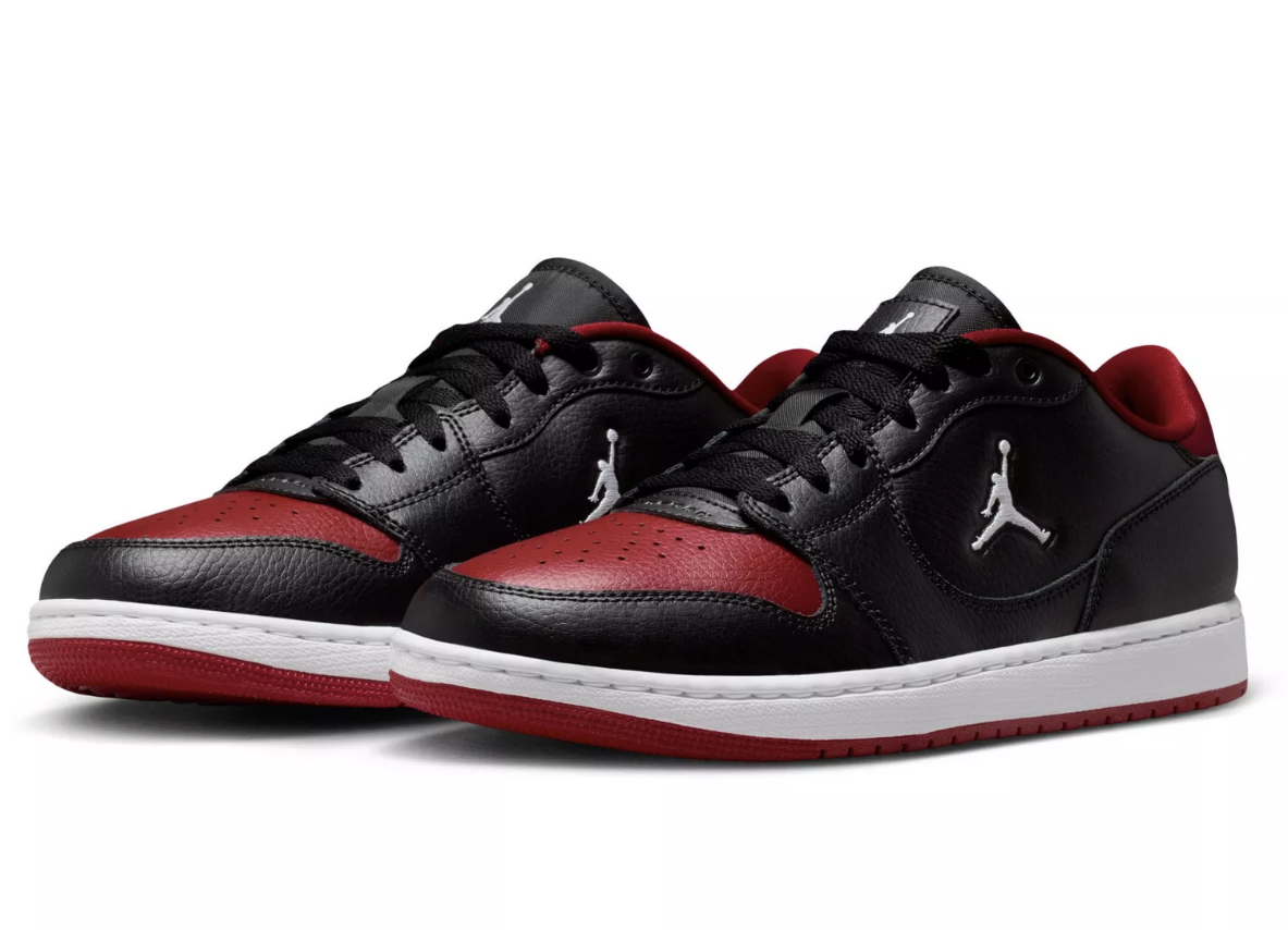 Nike Jordan Court Connect Low Freizeitschuh, schwarz/weiss/rot