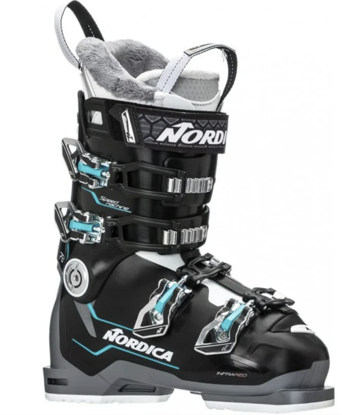 Nordica Sportmachine 75 W R Damen Skischuh, schwarz/anthrazit/hellblau