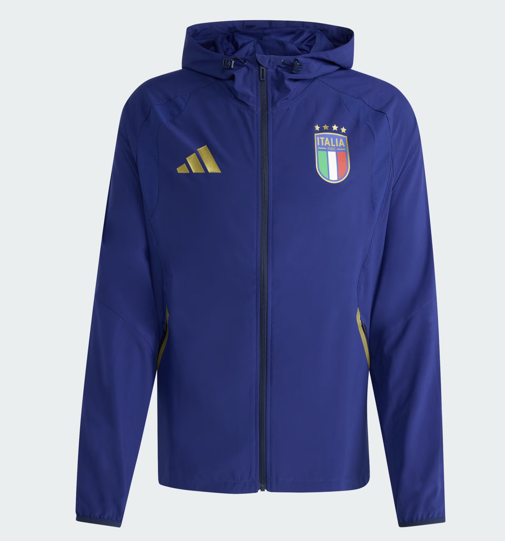 Adidas FIGC Italien Tiro Travel Windbreaker 2026, blau