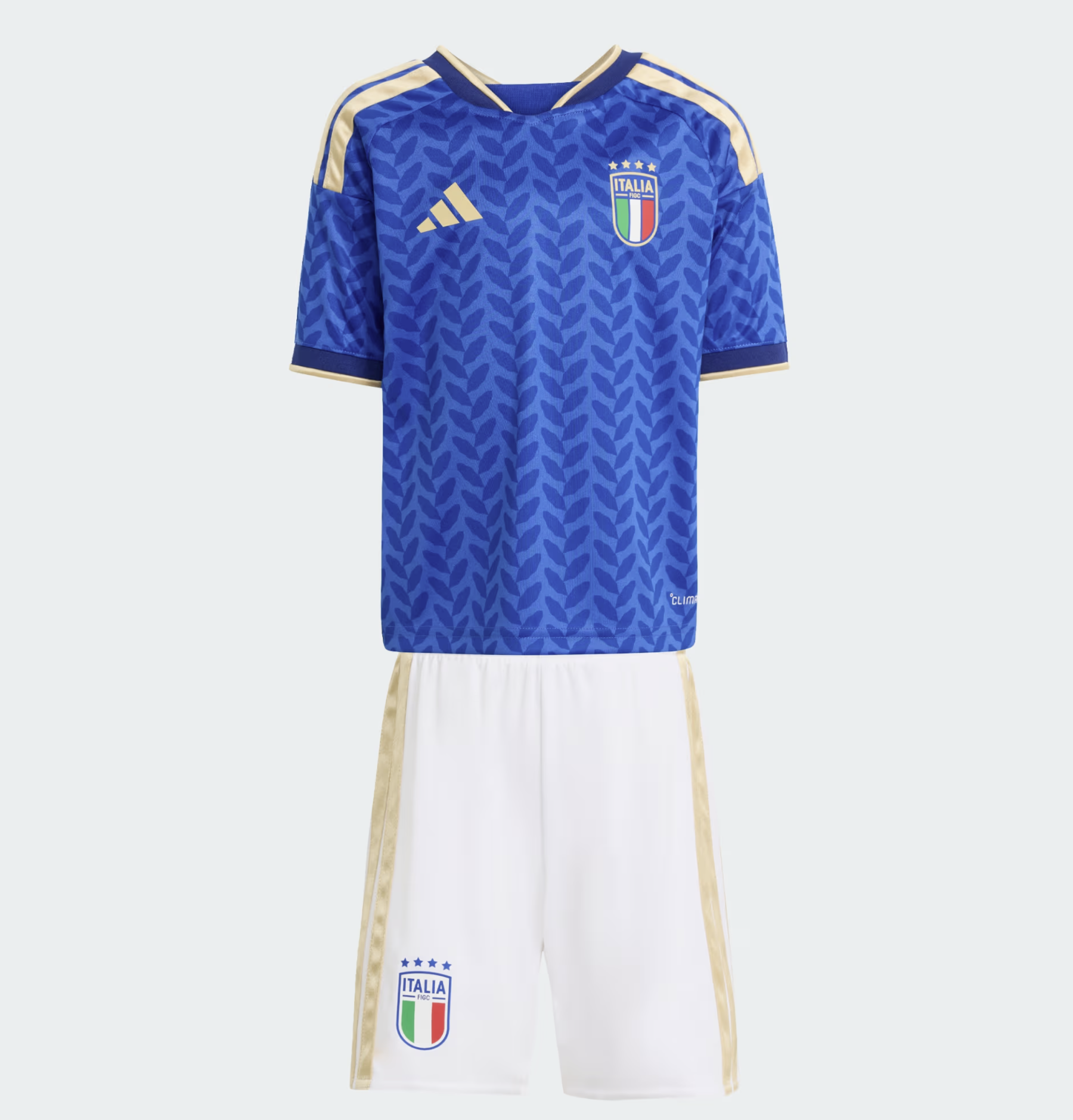 Adidas FIGC Italien Mini-Set Home Junior 2026, blau