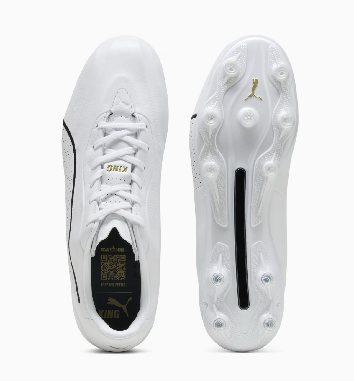 Puma KING Platinum FG/AG Fussballschuh, weiss