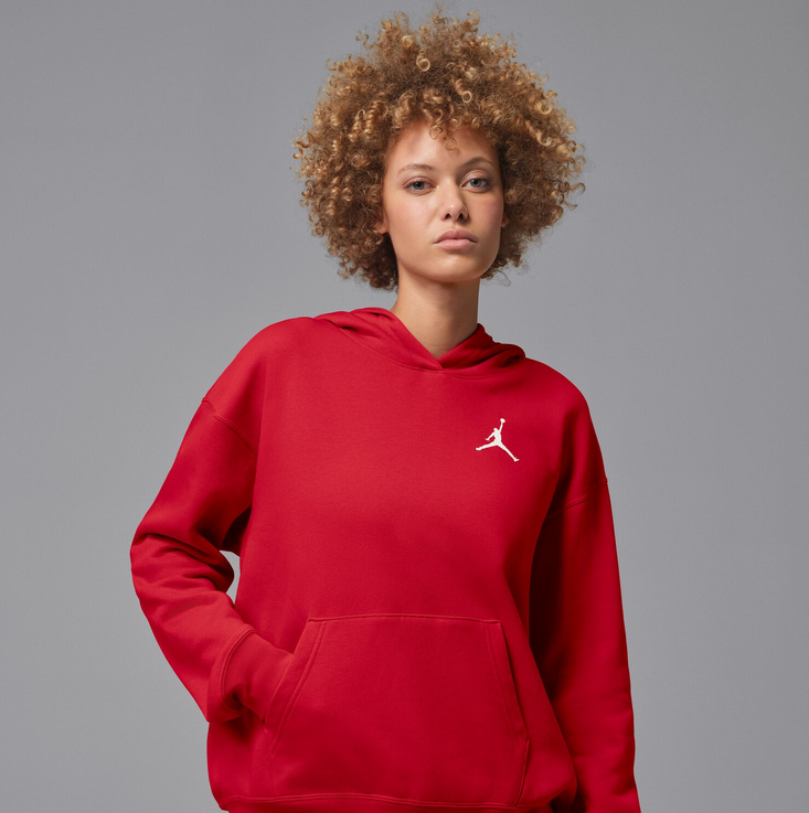 Nike Jordan Jumpman FLC Pullover Damen, rot/weiss