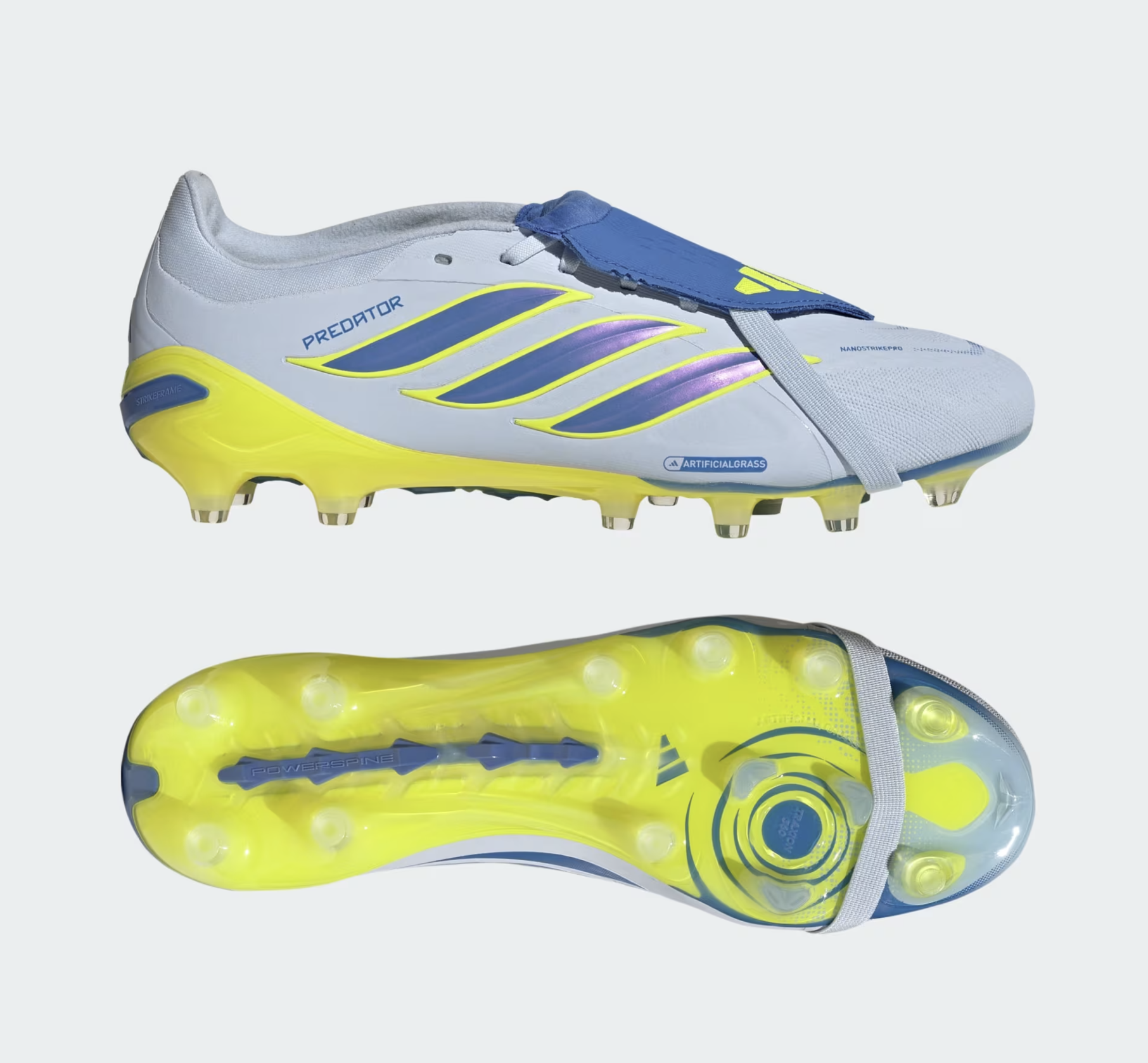 Adidas Predator Pro FT AG Fussballschuhe, blau/gelb