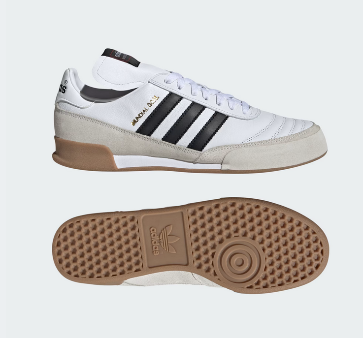 Adidas Mundial Goal Fussballhallenschuh, weiss/schwarz