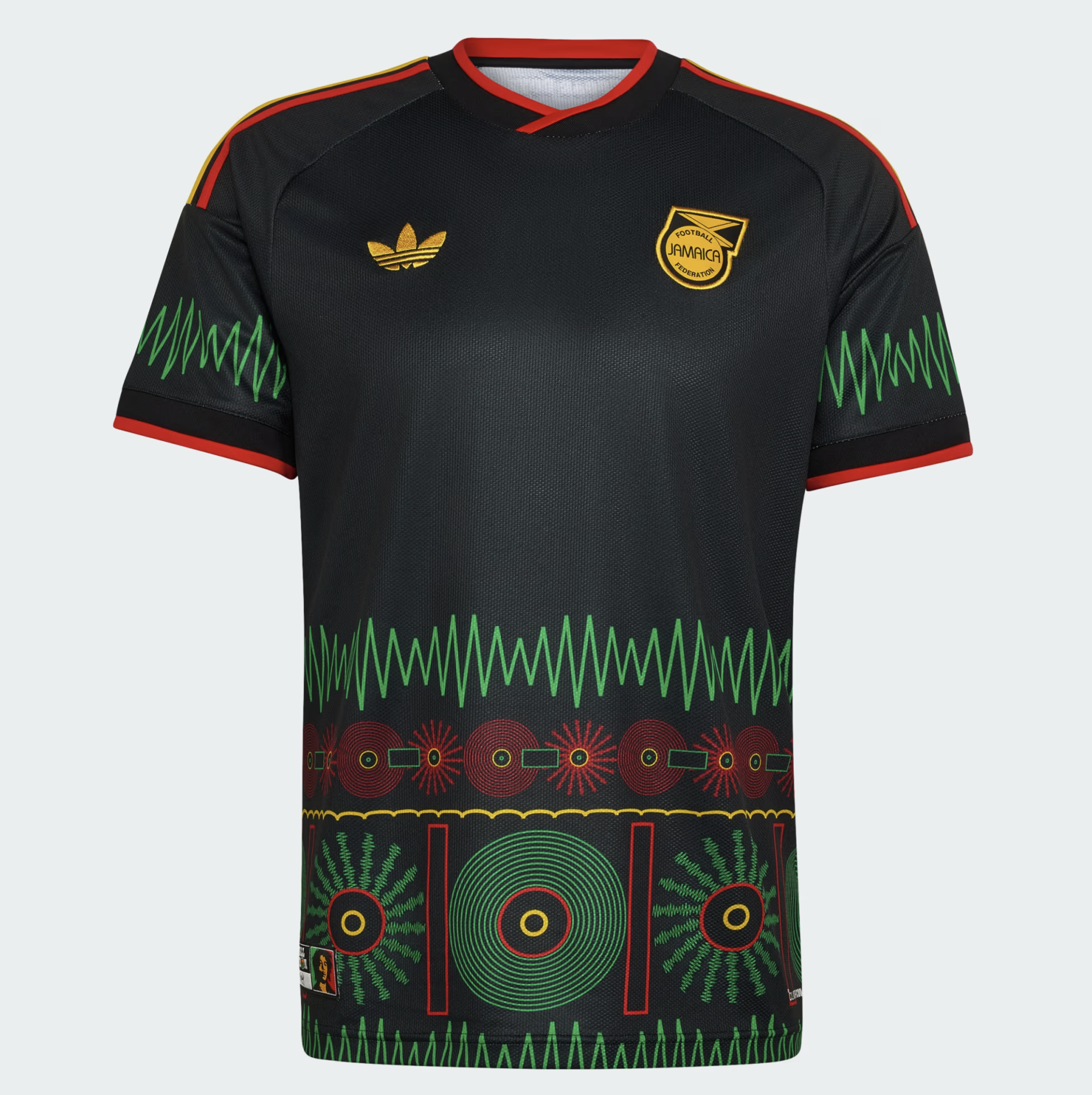 Adidas JFF Jamaika Trikot Away 2026, schwarz