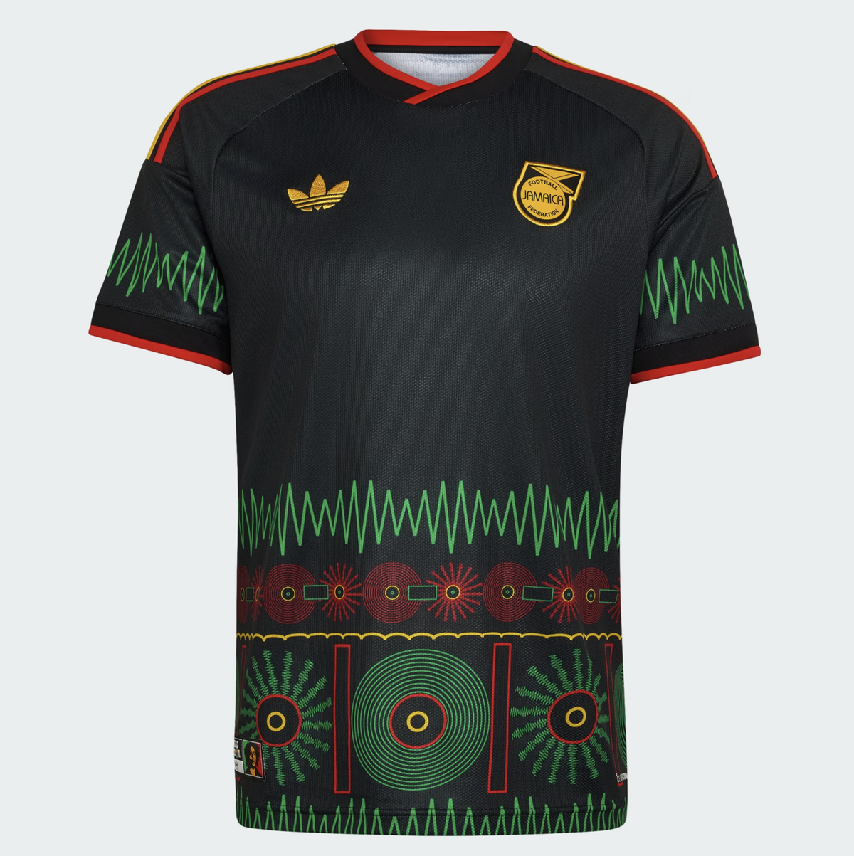 Adidas JFF Jamaika Trikot Away 2026, schwarz