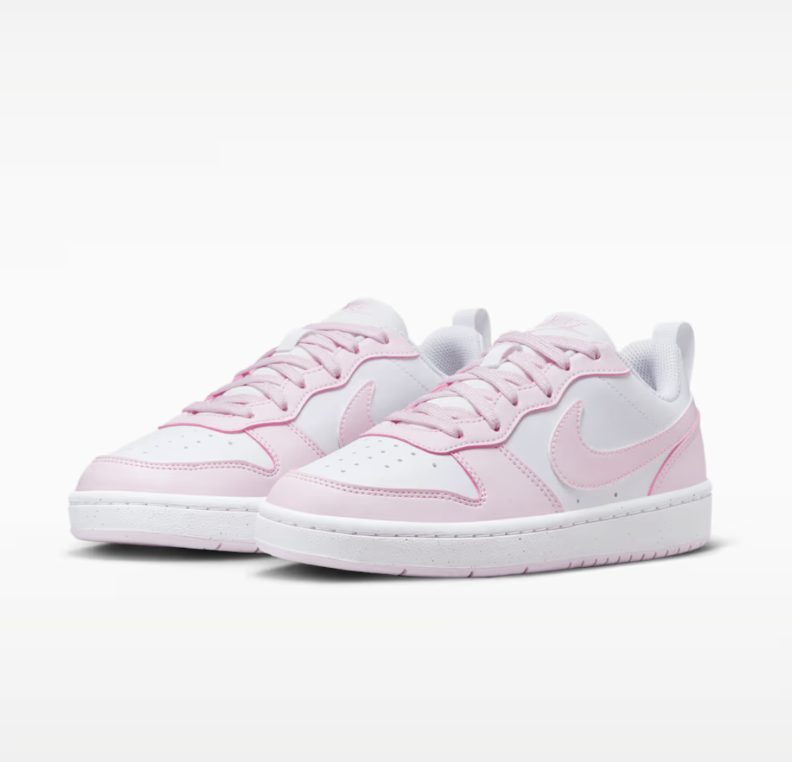 Nike Court Borough Low Recraft Junior Freizeitschuhe, weiss/pink