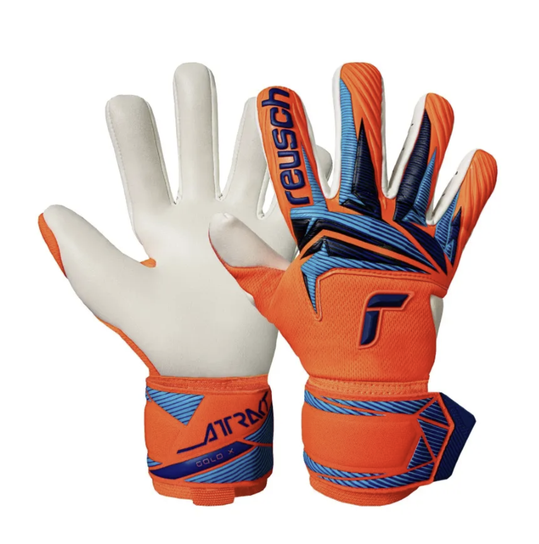 Reusch Attrakt Gold X NC Torwarthandschuh, orange/blau