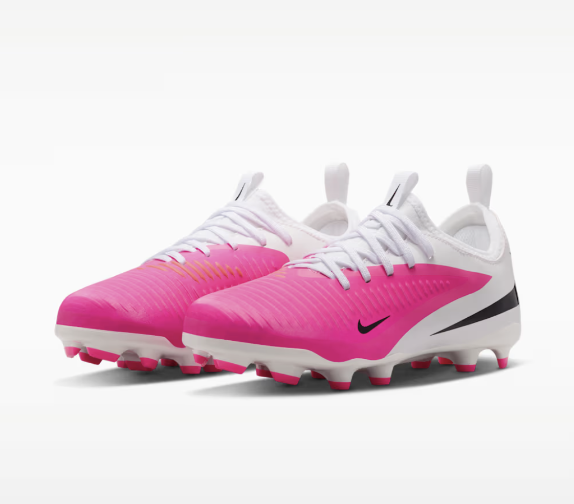 Nike Phantom 6 Low Academy FG/MG Junior, weiss/pink/schwarz