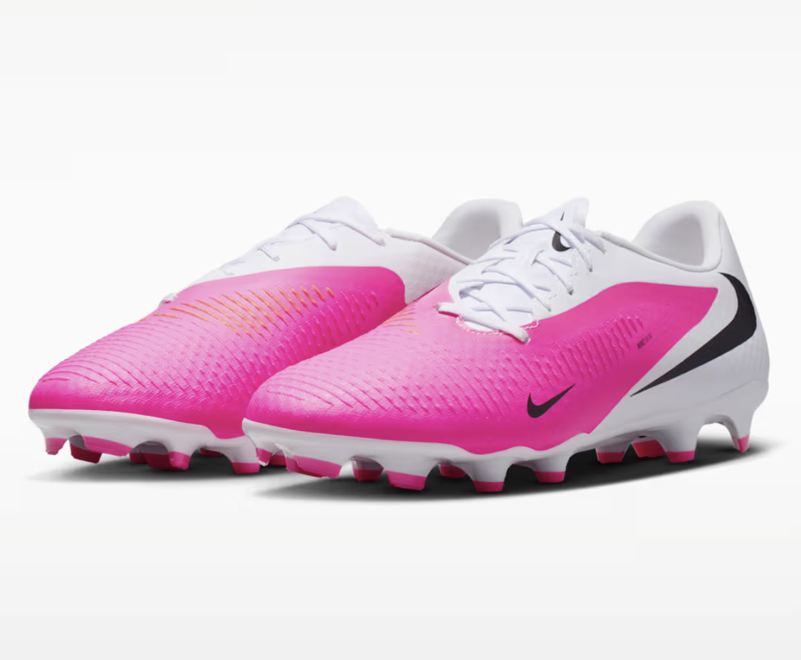 Nike Phantom 6 Low Academy FG/MG Fussballschuh, weiss/pink/schwarz