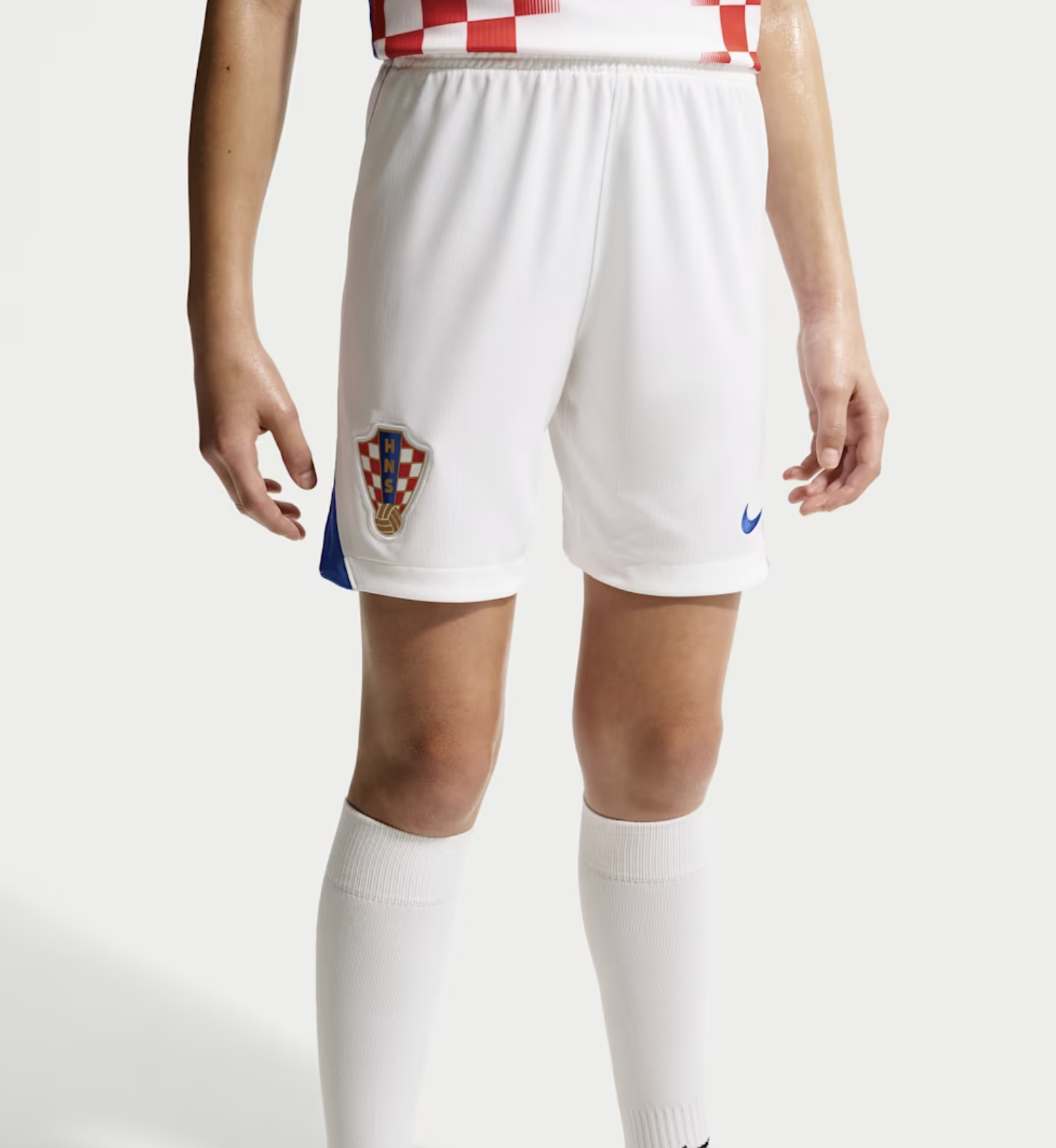 Nike CRO Kroatien Shorts Away Junior 2026, weiss