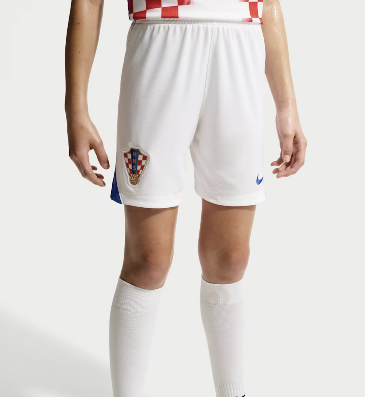 Nike CRO Kroatien Shorts Away Junior 2026, weiss