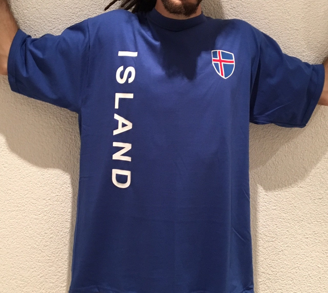 Island  Shirt 2016 Baumwolle blau