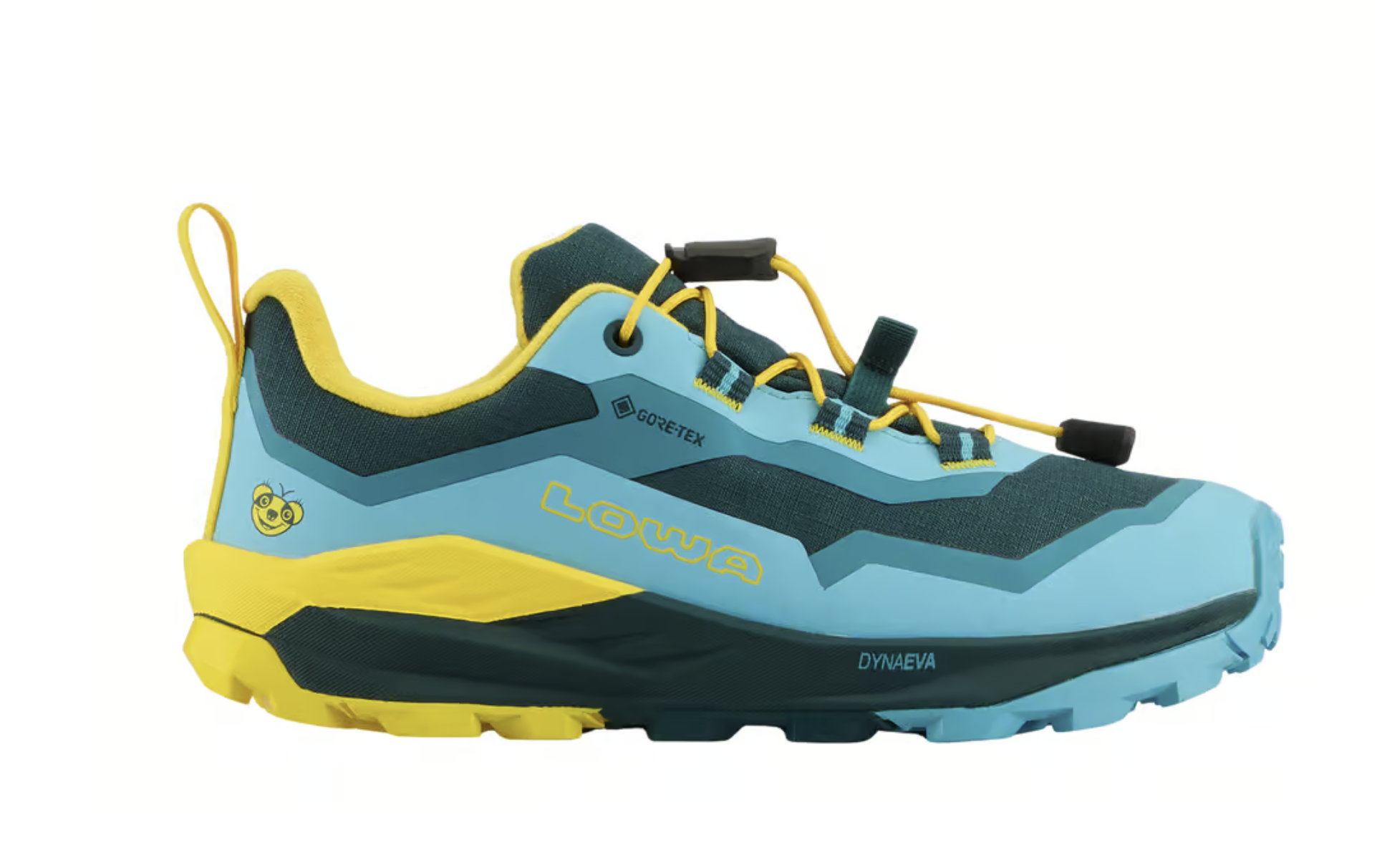 Lowa Fauli GTX LO Junior Trekkingschuhe, petrol/gelb