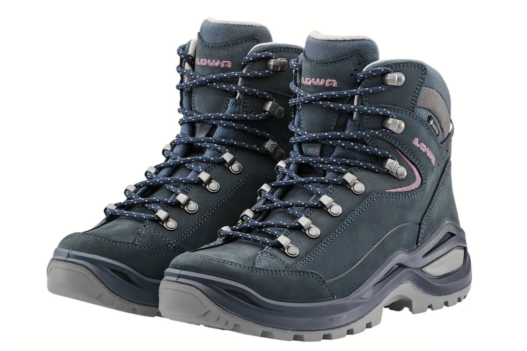Lowa Renegade Evo GTX MID Damen Wanderschuh, stahlblau/altrosa