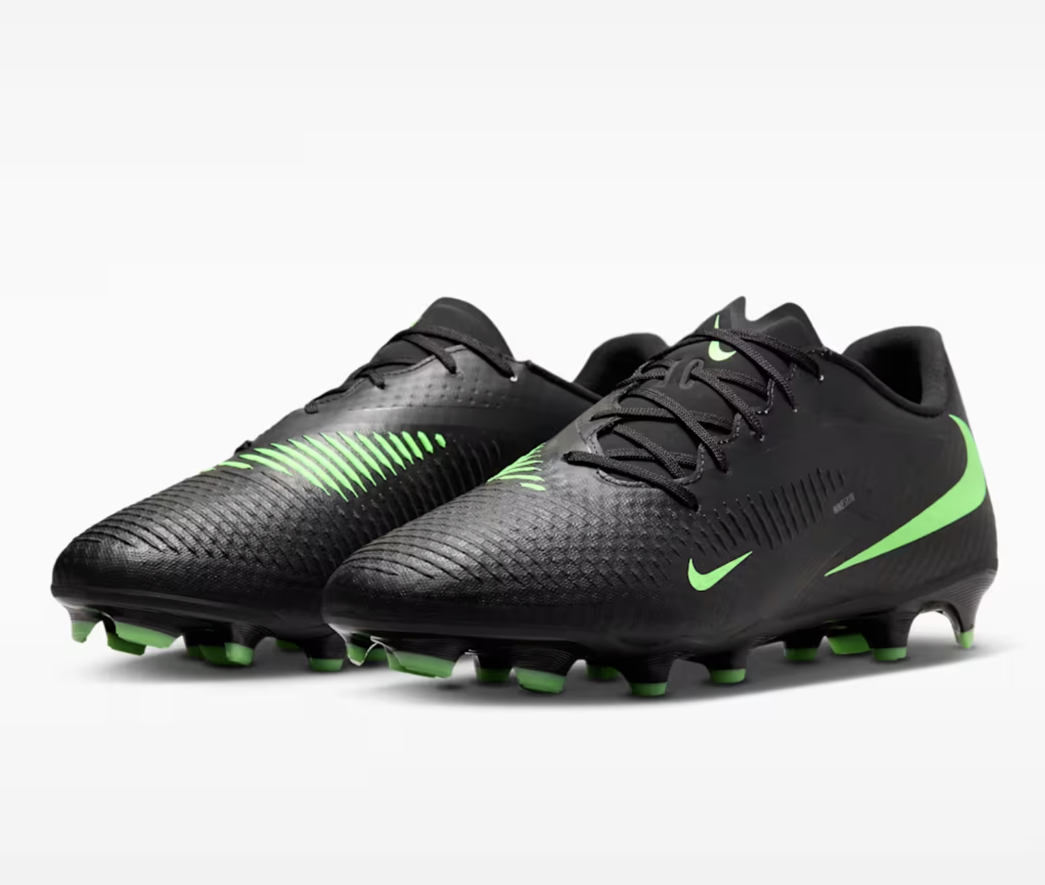 Nike Phantom 6 Low Academy FG/MG Fussballschuh, schwarz/grün