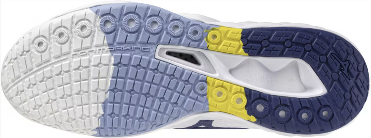 Mizuno Wave Luminous 3 Hallenschuh, white/bellwetherblue/belairblu