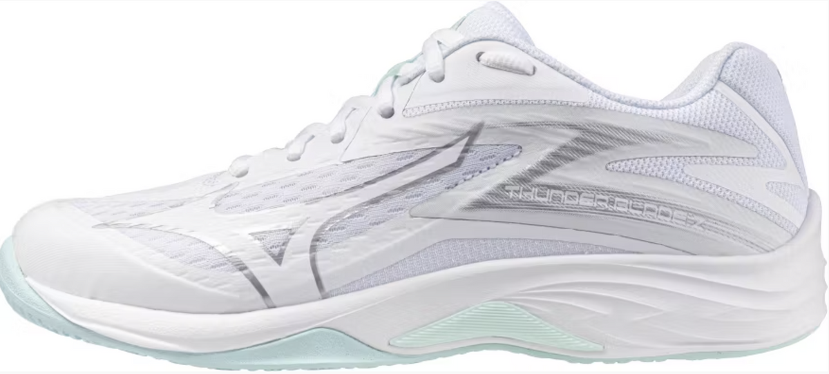 Mizuno Thunder Blade Z Damen Hallenschuh, white/blue tint