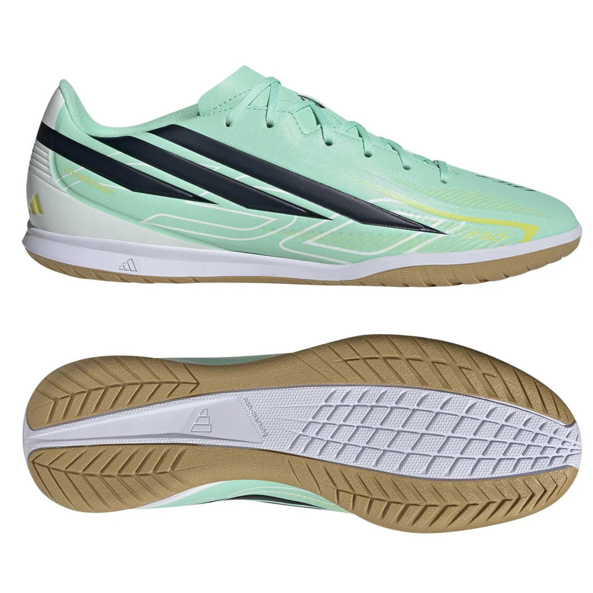 Adidas F50 Hyperfast Club IN Fussballhallenschuhe, pulmin/ntnavy/sollem