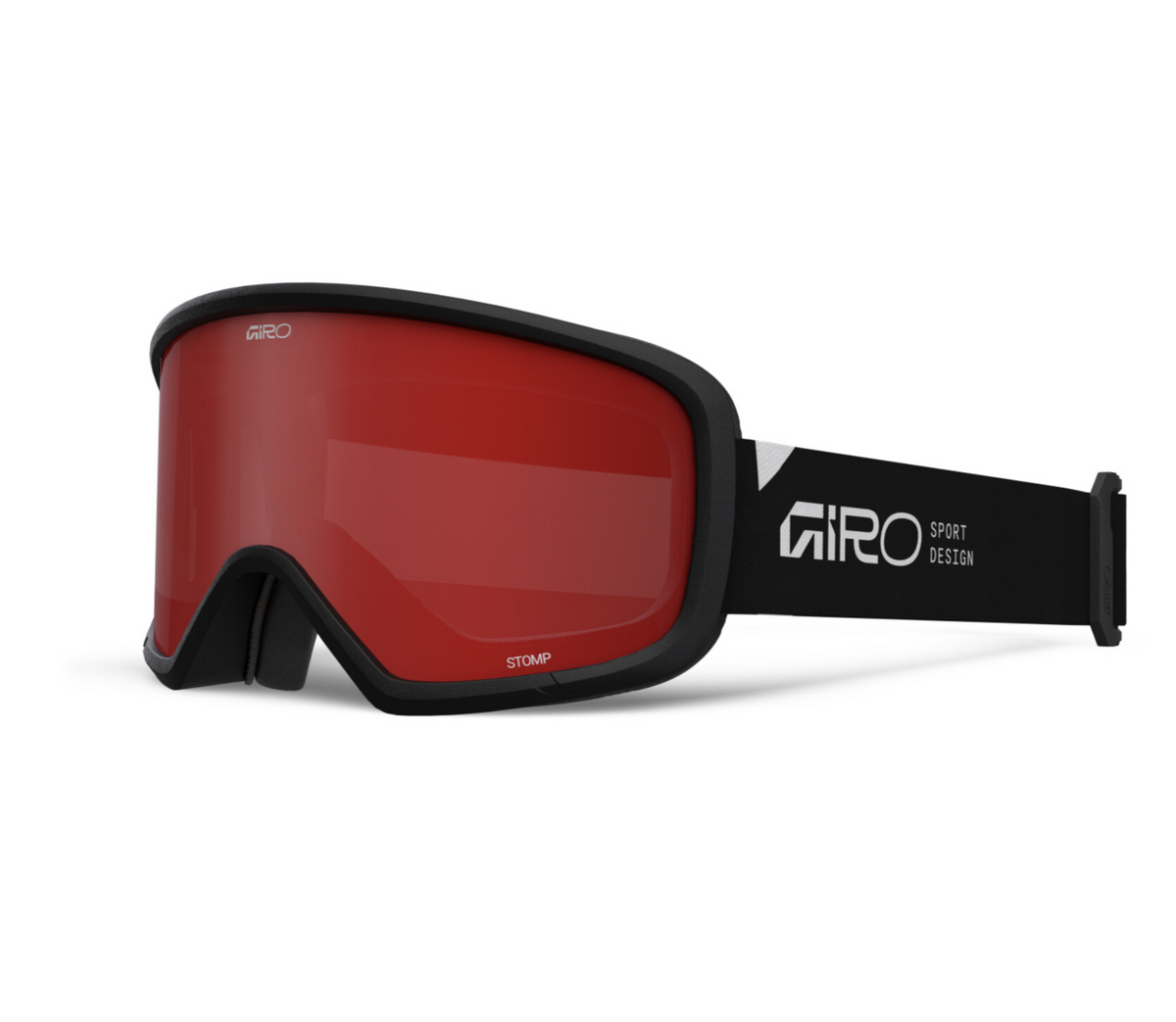Giro Stomp Flash Kinder Skibrille, schwarz/amberscarlet