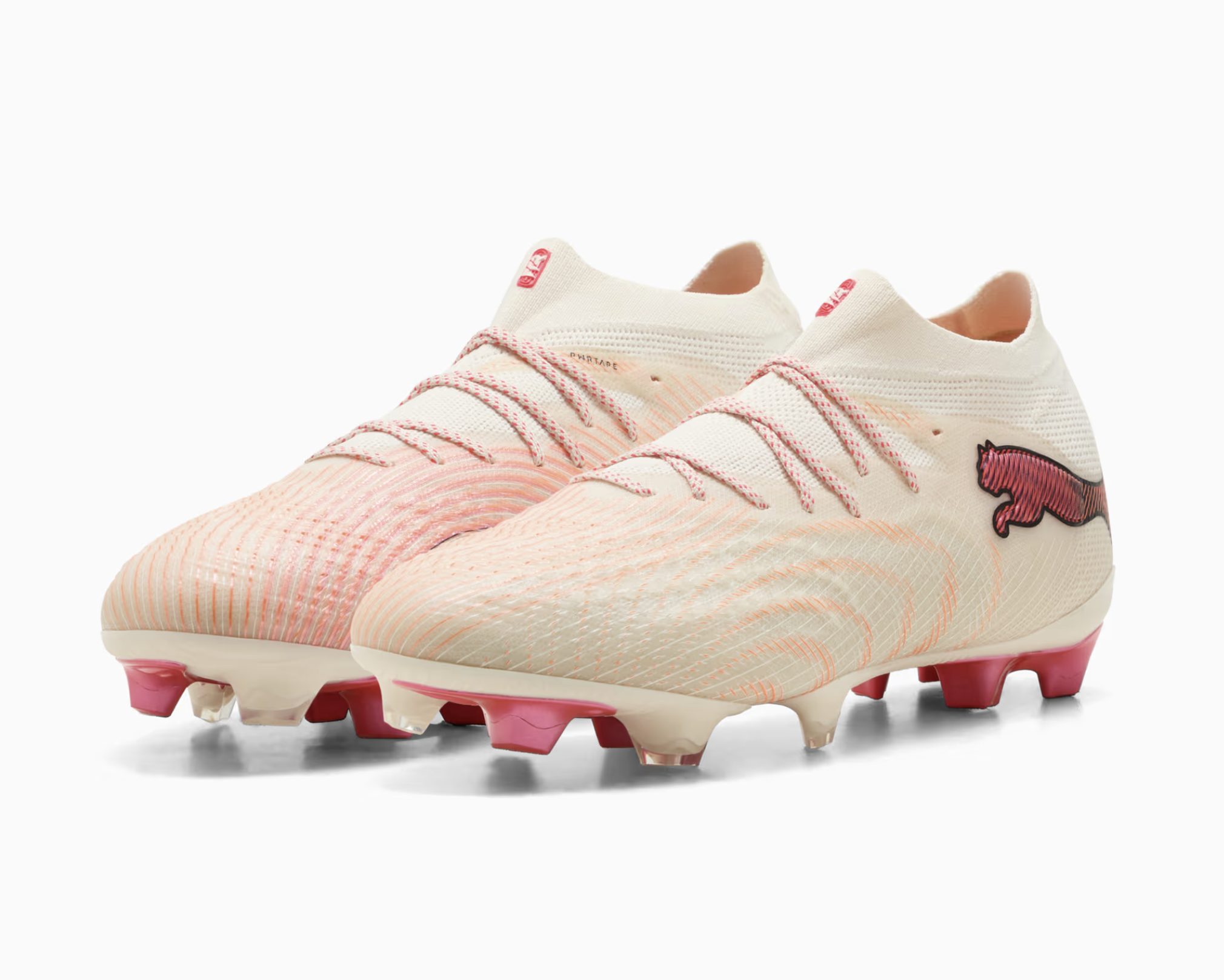 Puma Future 9 Ultimate FG Fussballschuh, almond/rot