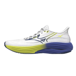 Mizuno Wave Rider 29 Herren Neutral Road Runningschuhe, weiss/blau/gelb